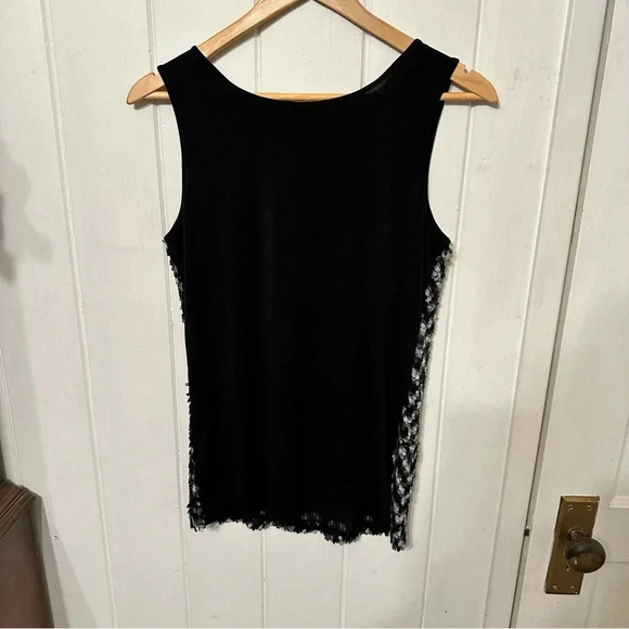 Calvin Klein Black and White Sequin Top - Picture 2 of 3